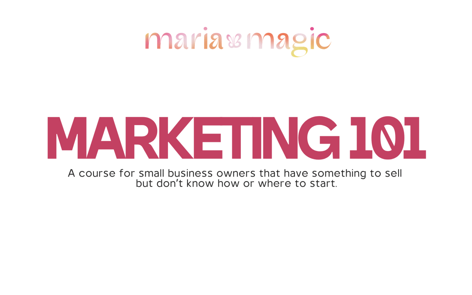 Marketing 101